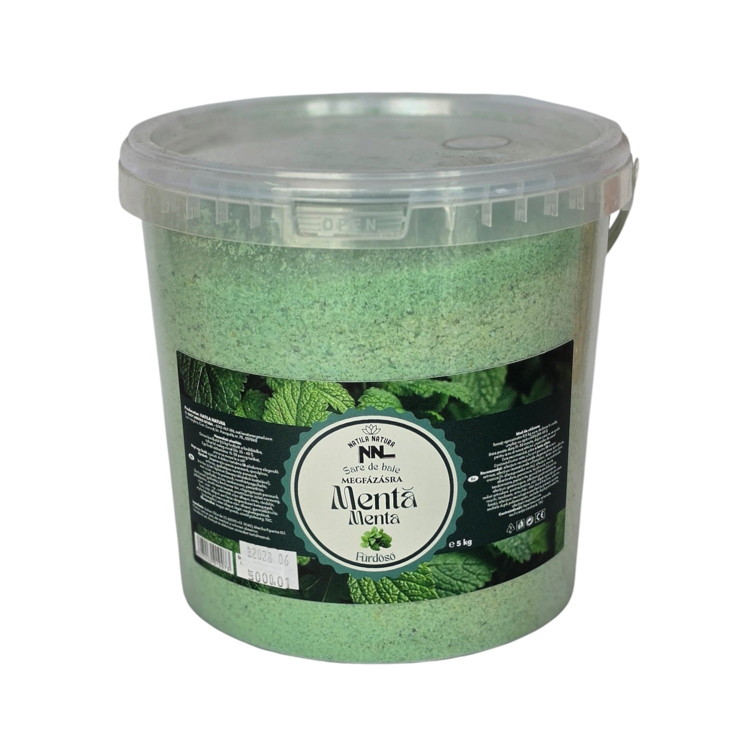 Seau de sels de bain à la menthe 5 kg