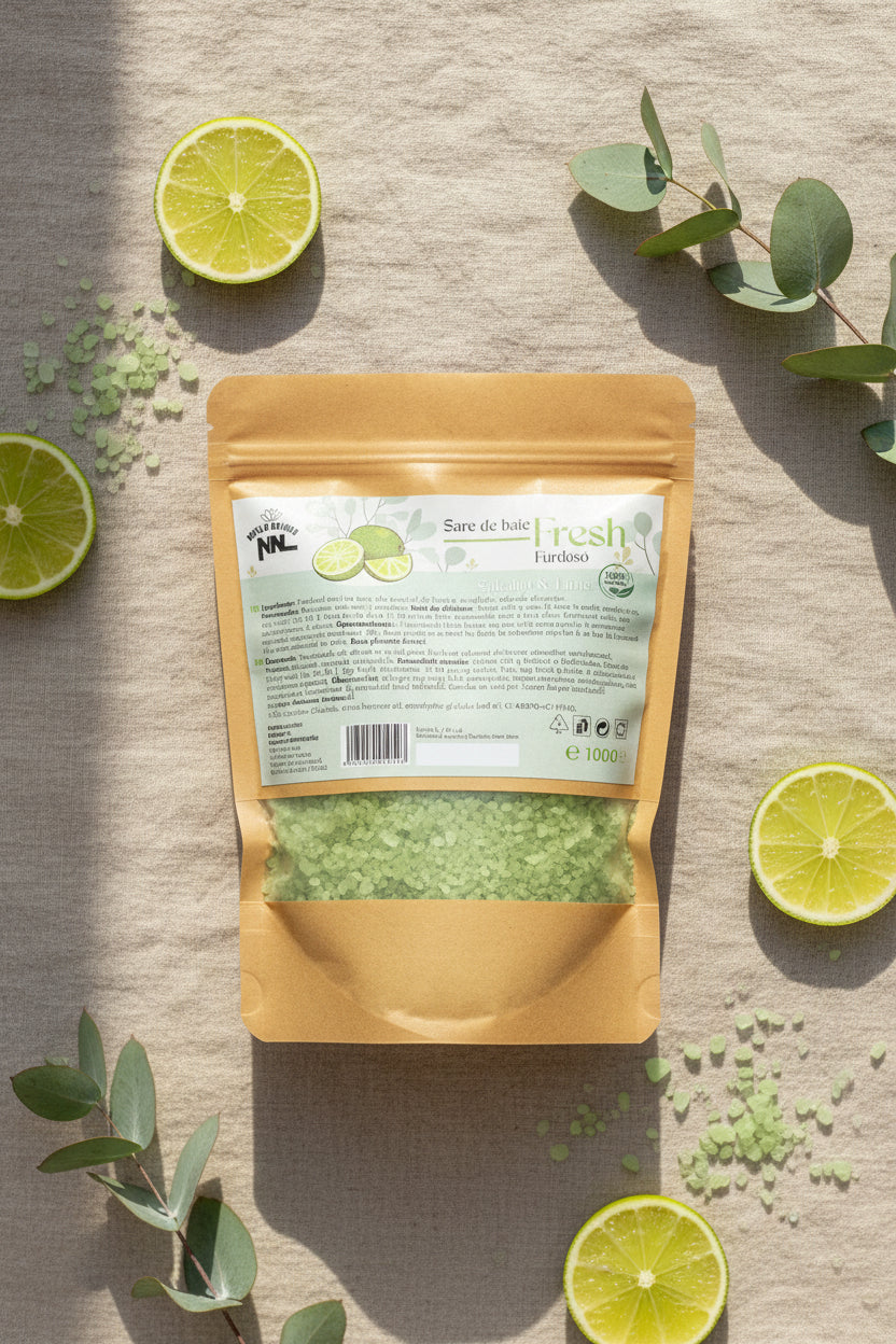 Lime Bath Salt Doypack 500g – Saltora natural mineral wellness product