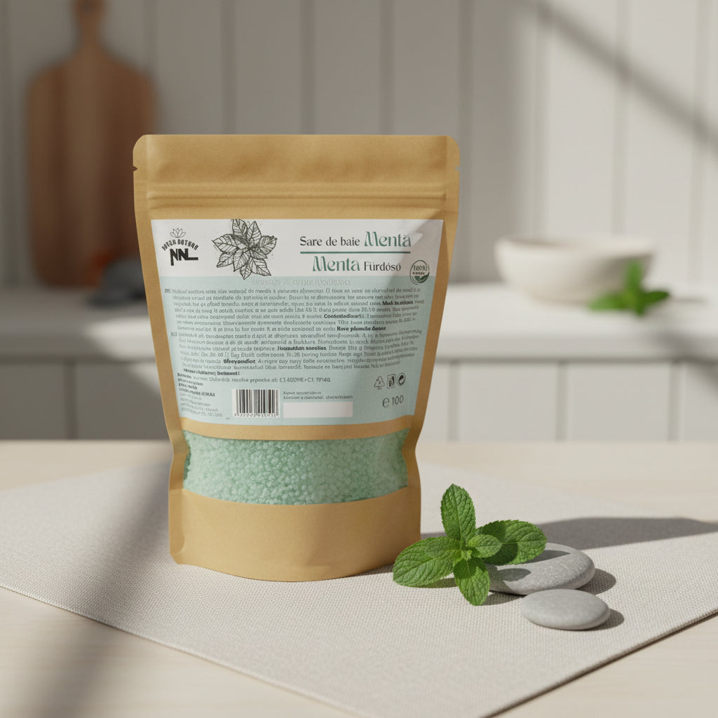 Mint Bath Salt Doypack 500g – Saltora natural mineral wellness product