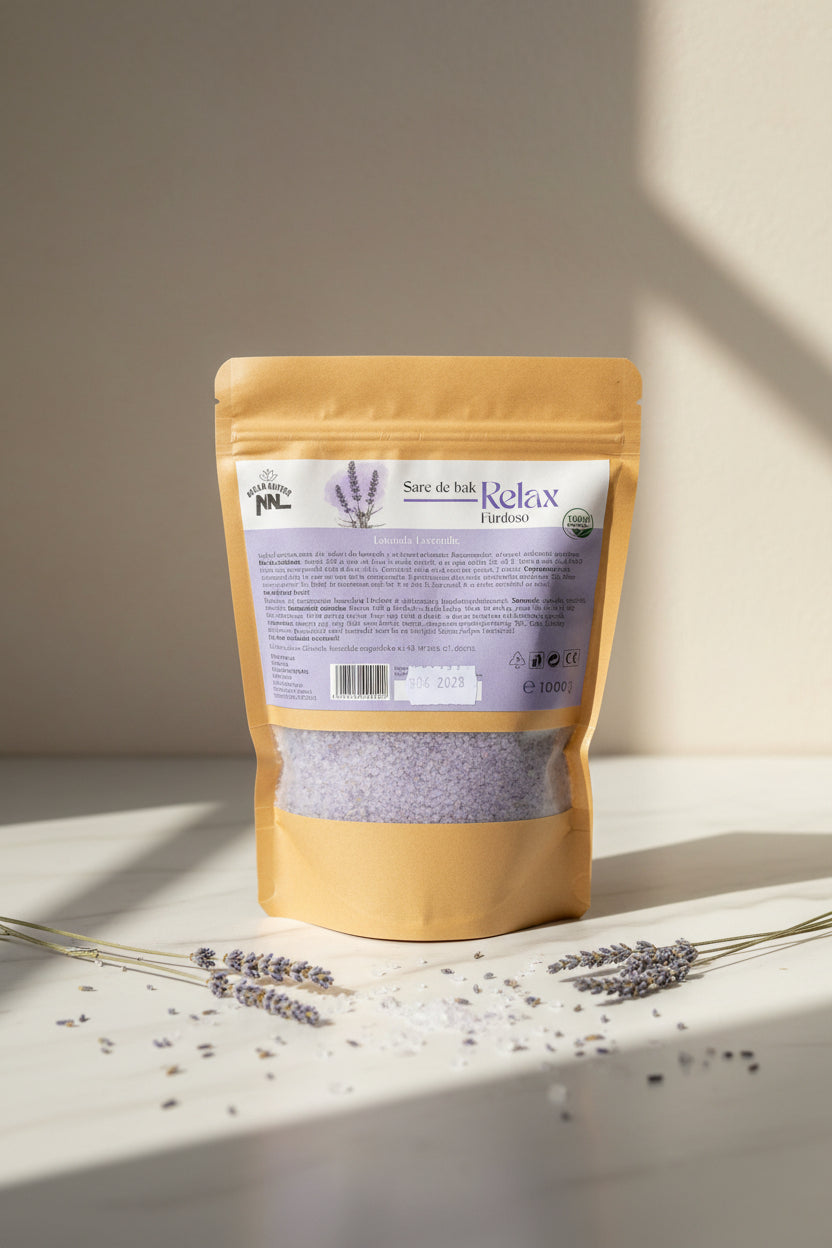 Relax Lavender Bath Salt Doypack 500g – Saltora natural mineral wellness product