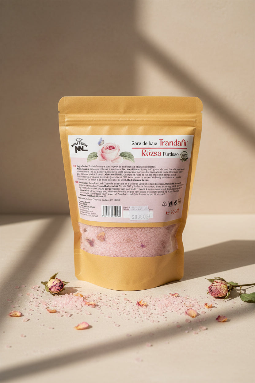 Rose Bath Salt Doypack 500g – Saltora natural mineral wellness product