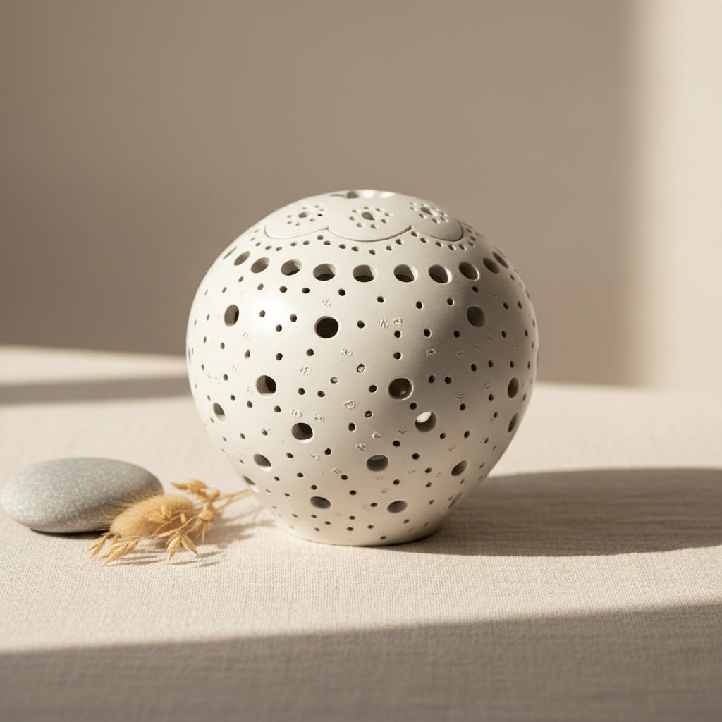 Ceramic Salt Aroma Lamp – Ball – Saltora natural mineral wellness product