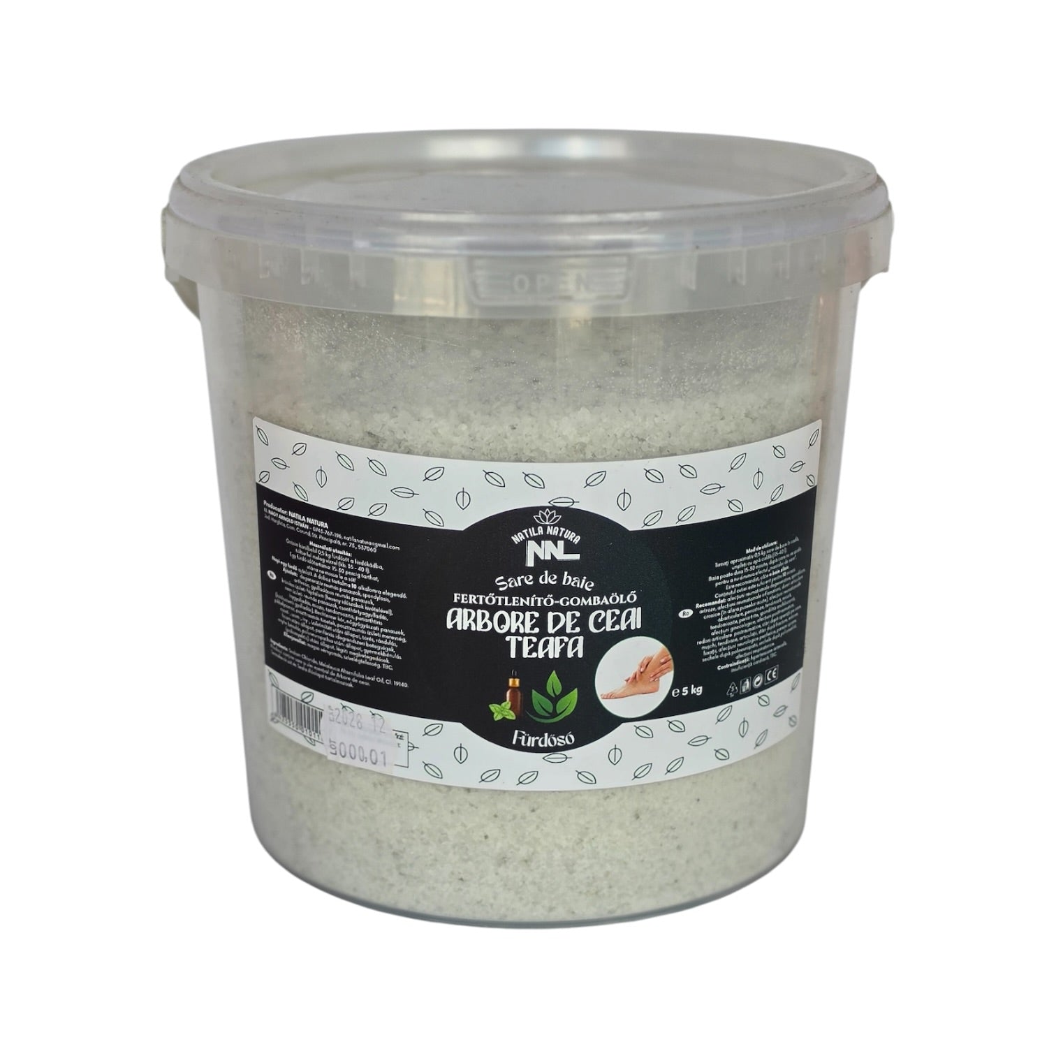Seau de sels de bain à l'arbre à thé 5 kg