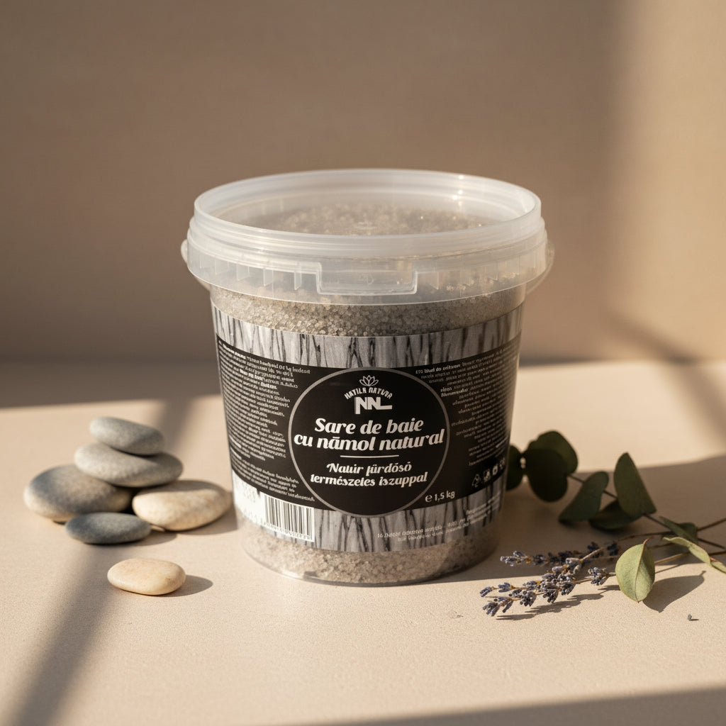 Dead Sea Natural Mud Bath Salt Bucket 1500g – Saltora natural mineral wellness product