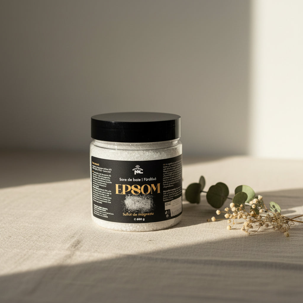Epsom Magnesium Bath Salt Jar 600 g - Saltora natural bath salt product