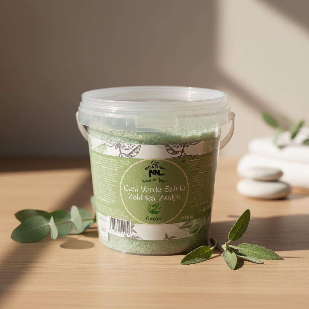 Green Garden Bath Salt Bucket 1500g – Saltora natural mineral wellness product