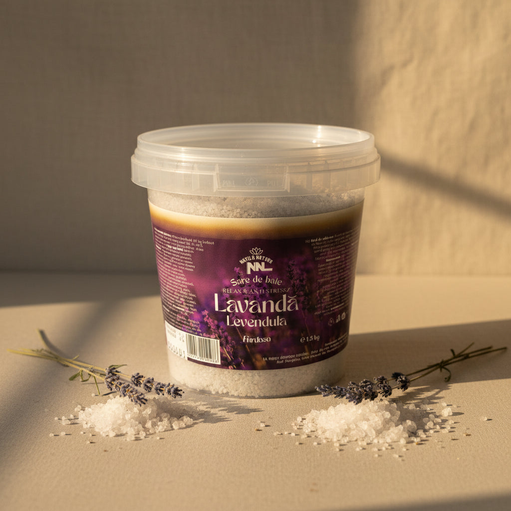 Lavender Bath Salt Bucket 1500g – Saltora natural mineral wellness product