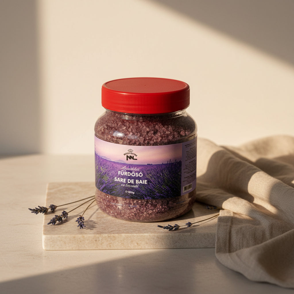 Lavender Bath Salt Jar 1400g – Saltora natural mineral wellness product