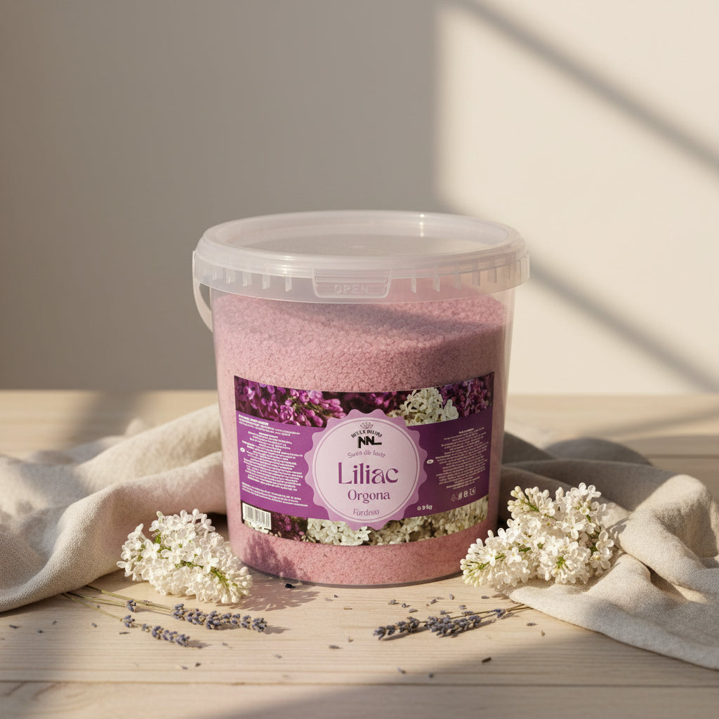 Lilac Bath Salt Bucket 5 kg - Saltora natural mineral salt product