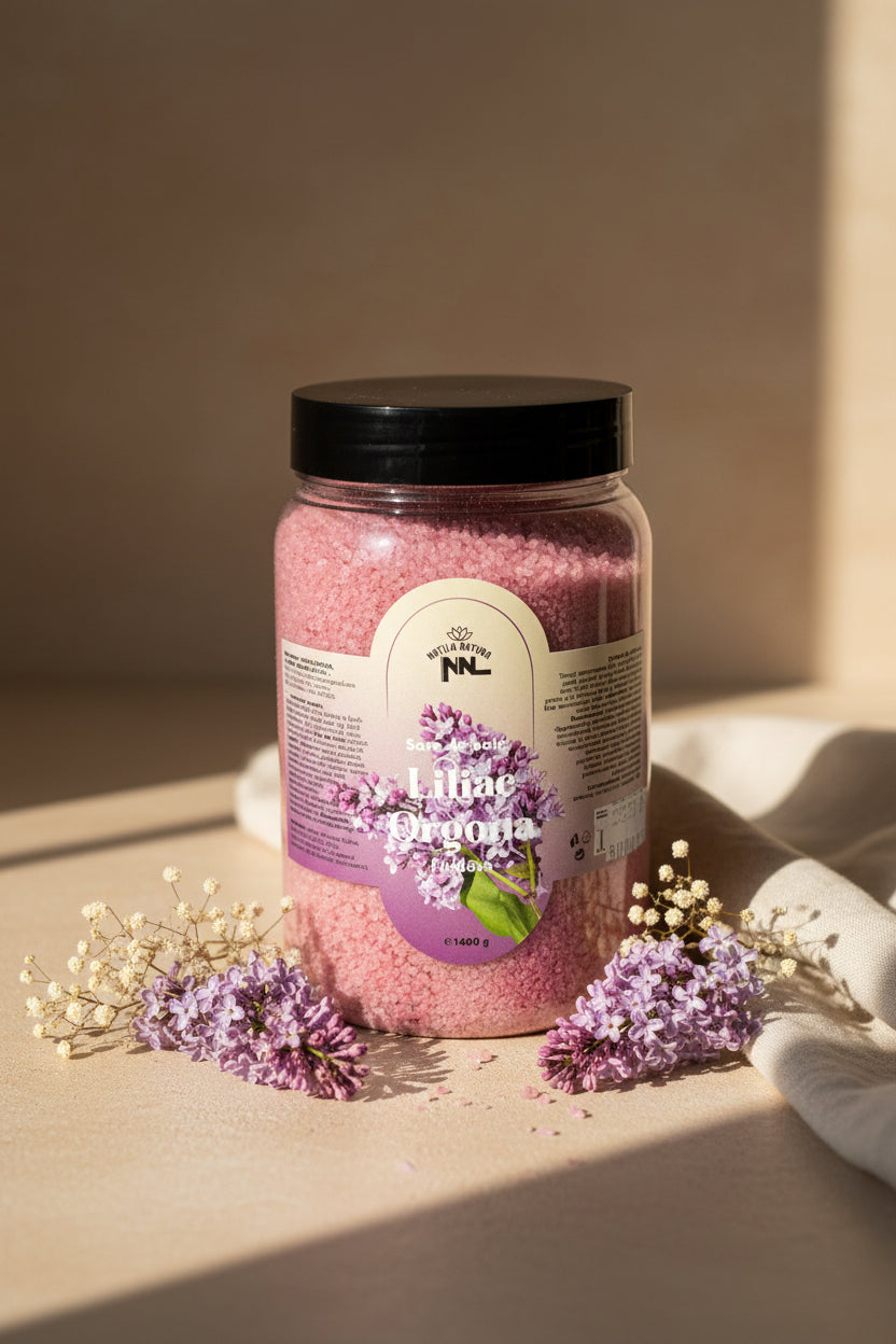 Lilac Bath Salt Jar 1400 g - Saltora natural bath salt product
