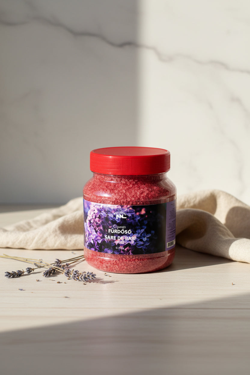 Lilac Bath Salt Jar 950 g - Saltora natural bath salt product