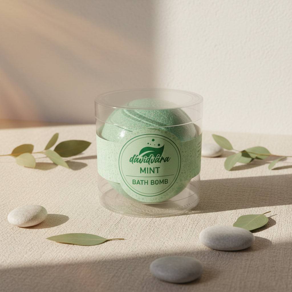 Mint Bomb Bath Bomb Salt Jar – Saltora natural mineral wellness product