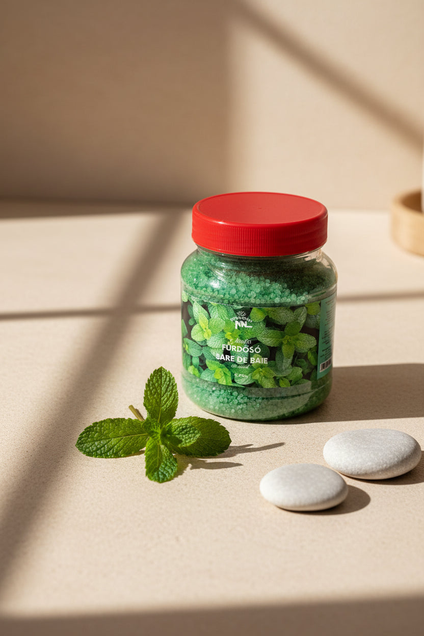 Mint Bath Salt Jar 950 g - Saltora natural bath salt product