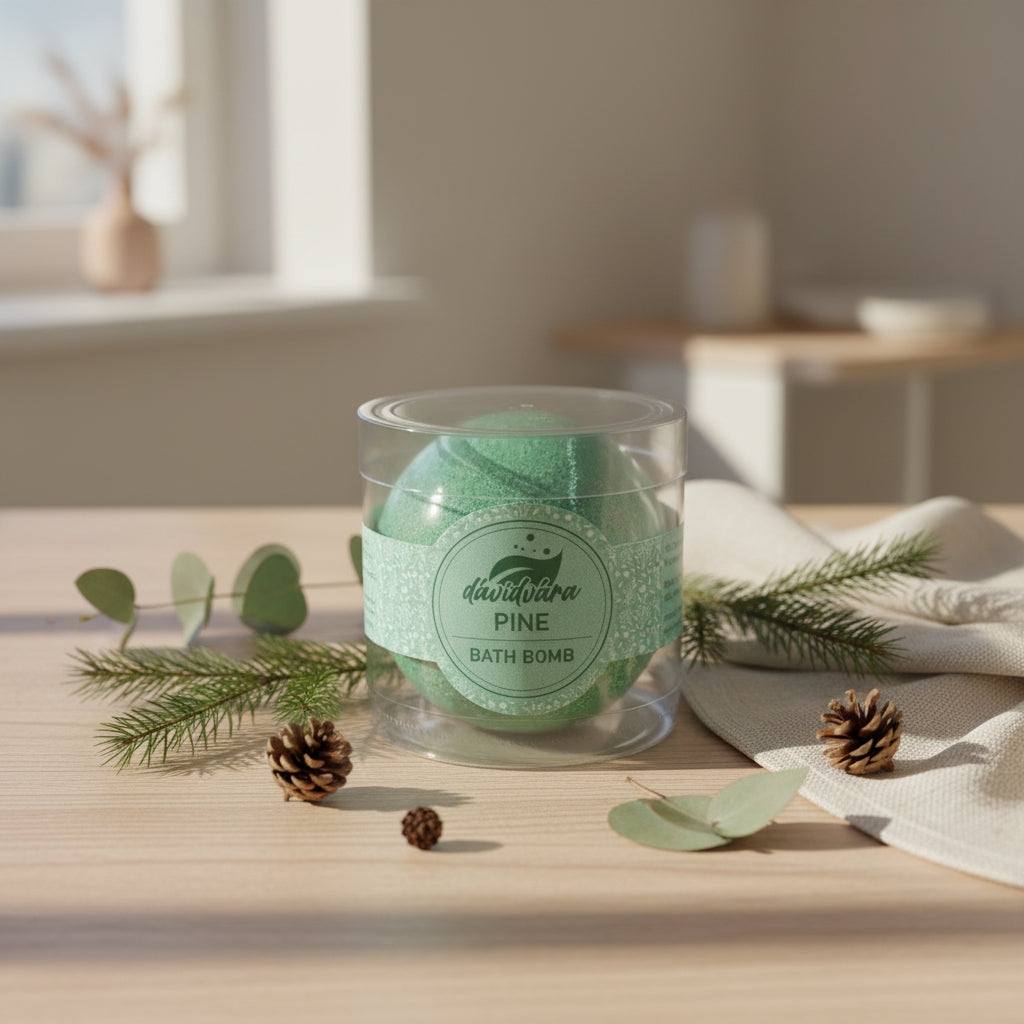 Pine Bomb Bath Bomb Salt Jar – Saltora natural mineral wellness product