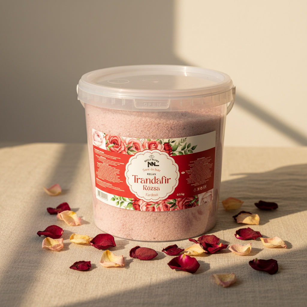 Rose Bath Salt Bucket 5 kg - Saltora natural mineral salt product