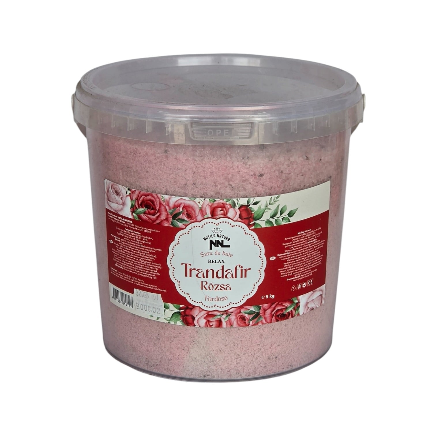 Seau de sels de bain à la rose 5 kg
