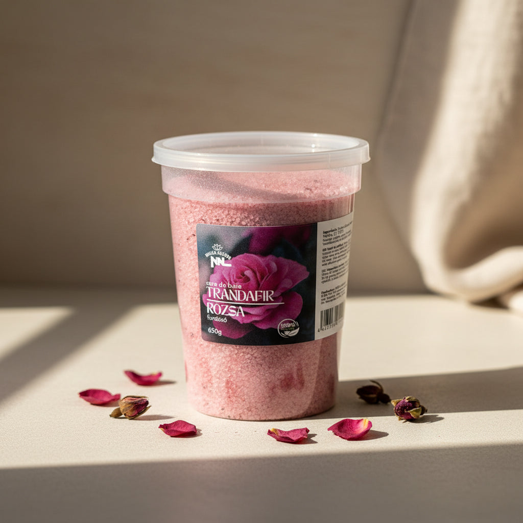 Rose Bath Salt Cup 500g – Saltora natural mineral wellness product
