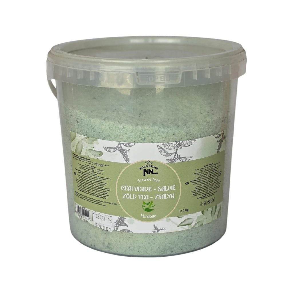Green Tea & Sage Bath Salt Bucket 5 kg