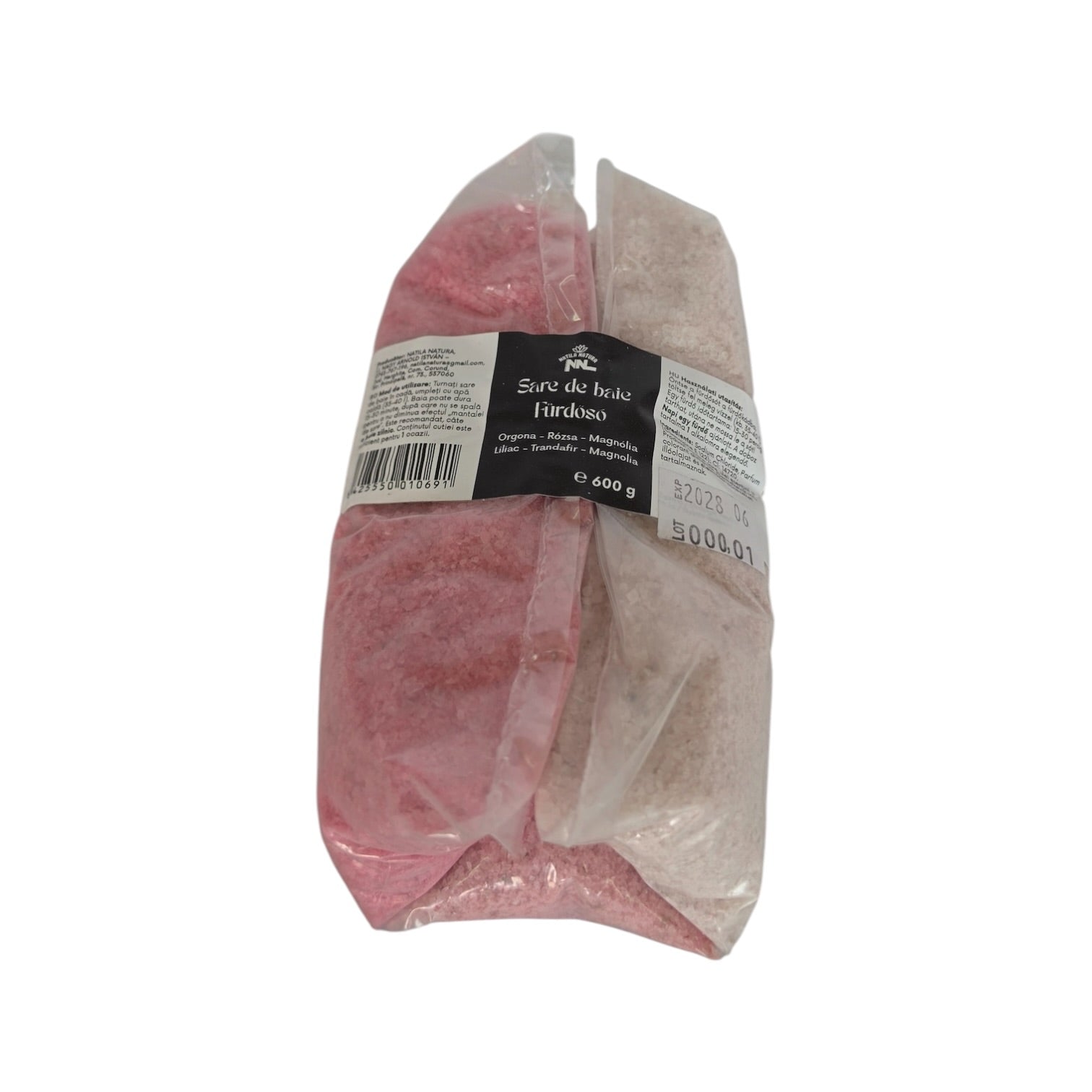 Pink White Bath Salt Sachet 600g
