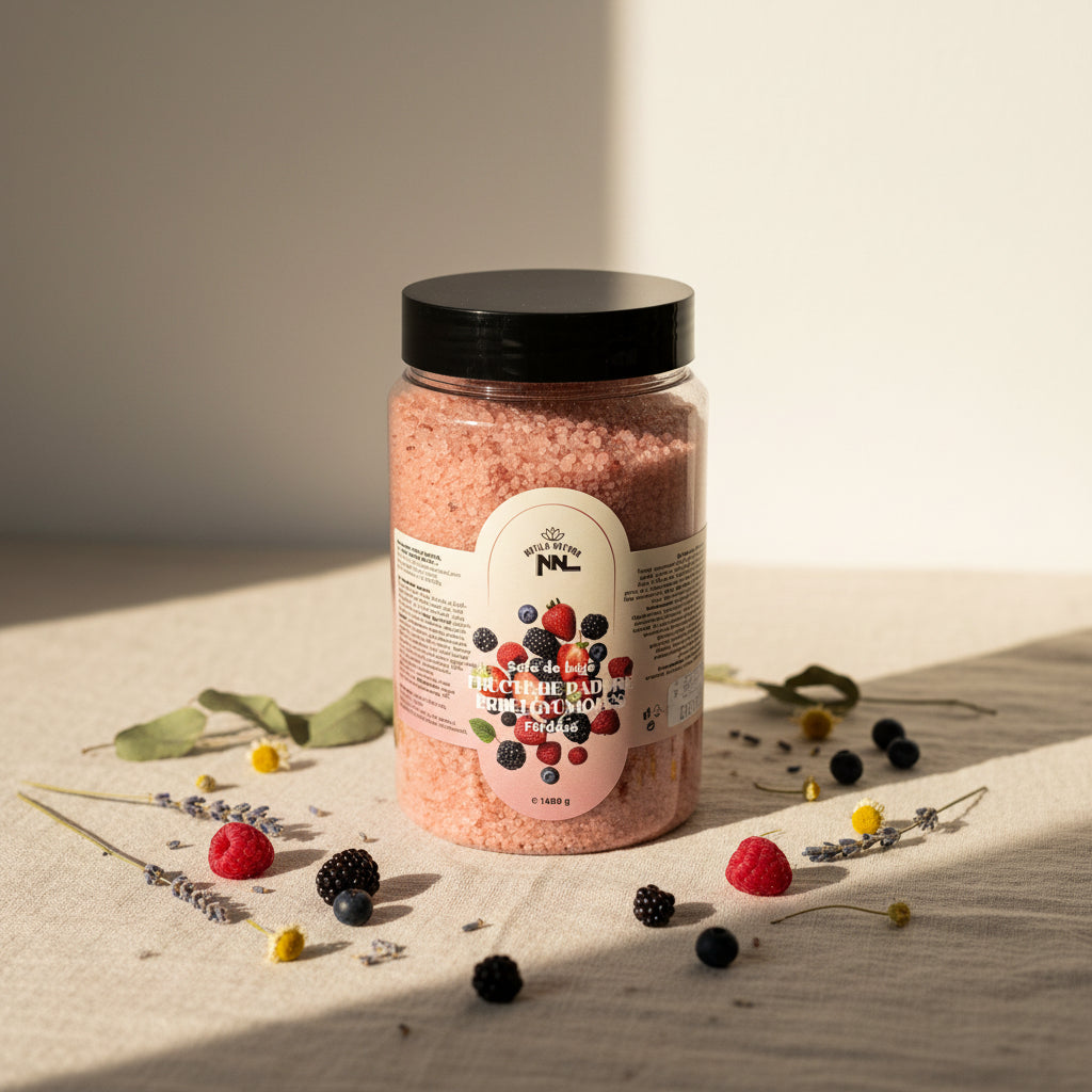 Wild Berries Bath Salt Jar 650g – Saltora natural mineral wellness product